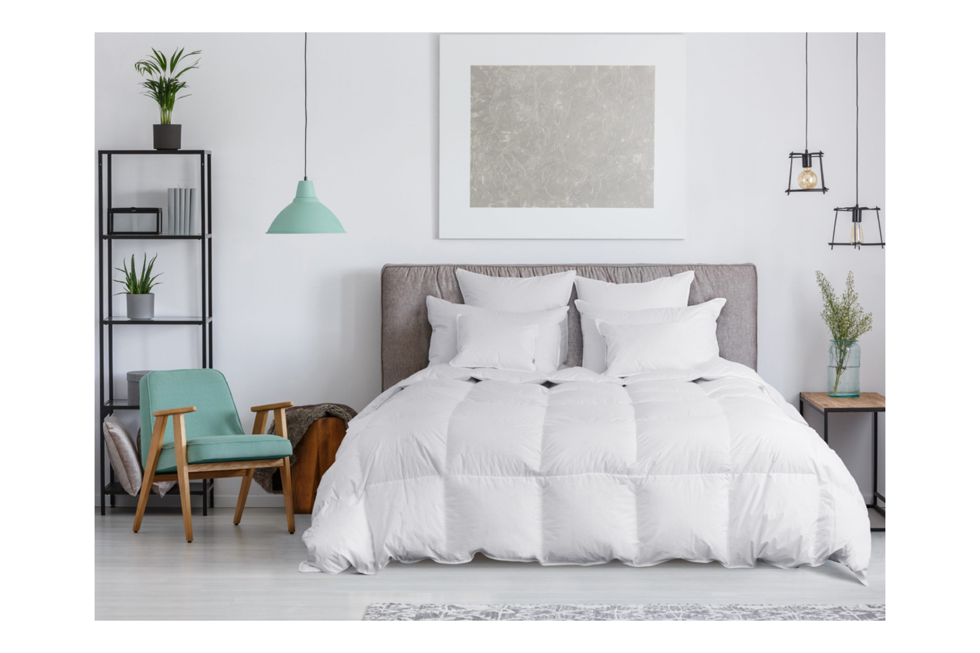 Downright Intera WGD Pillows on a bed