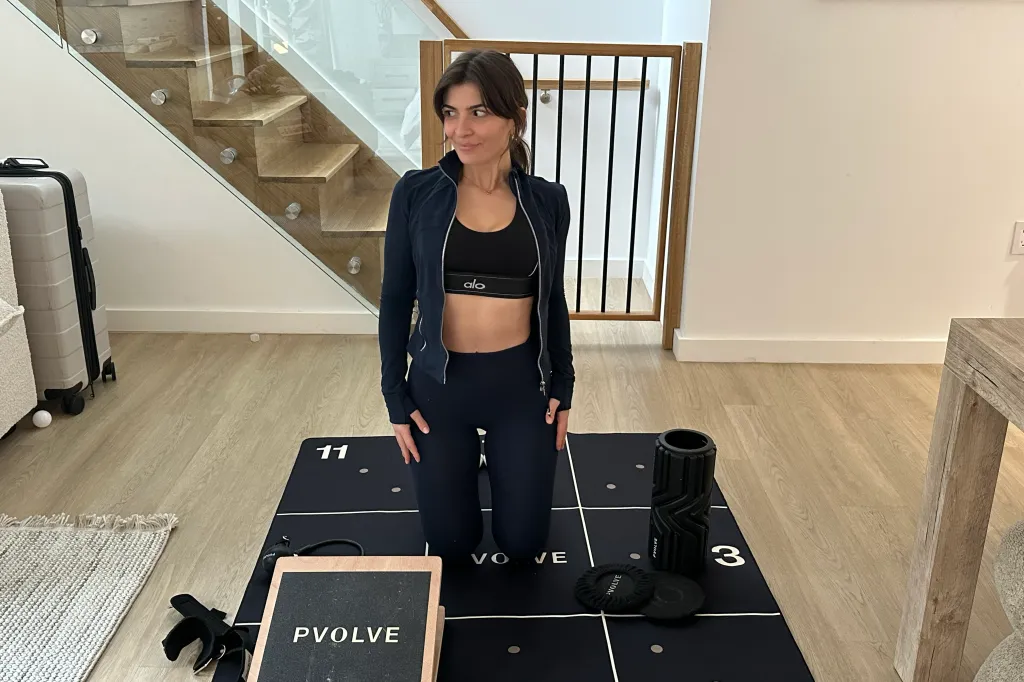 Miska Salemann with Pvolve equipment. 