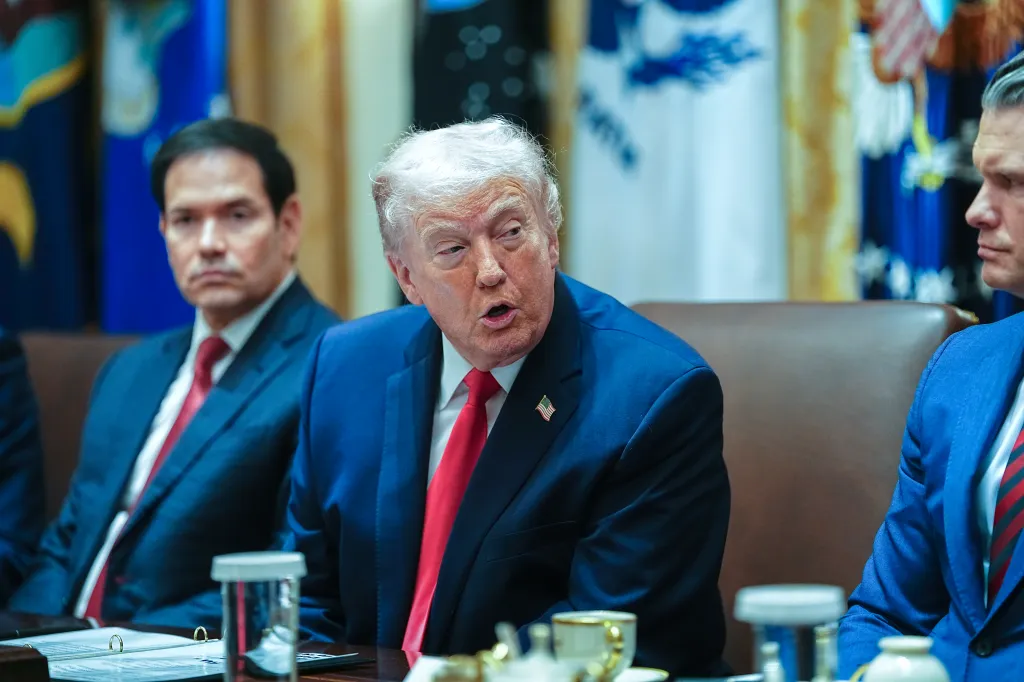 President Donald Trump speaks during a Cabinet meeting on Jan. 29, 2026.