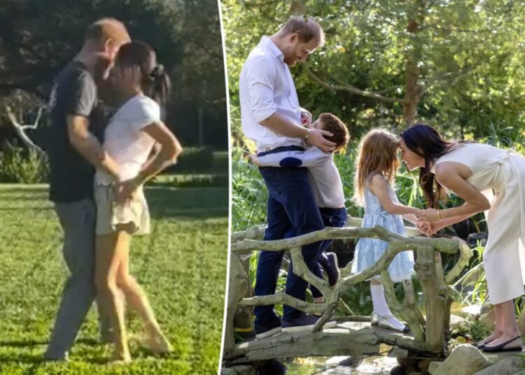 Prince Harry grabs Meghan Markle’s butt in cheeky dancing video filmed by daughter Lilibet, 4