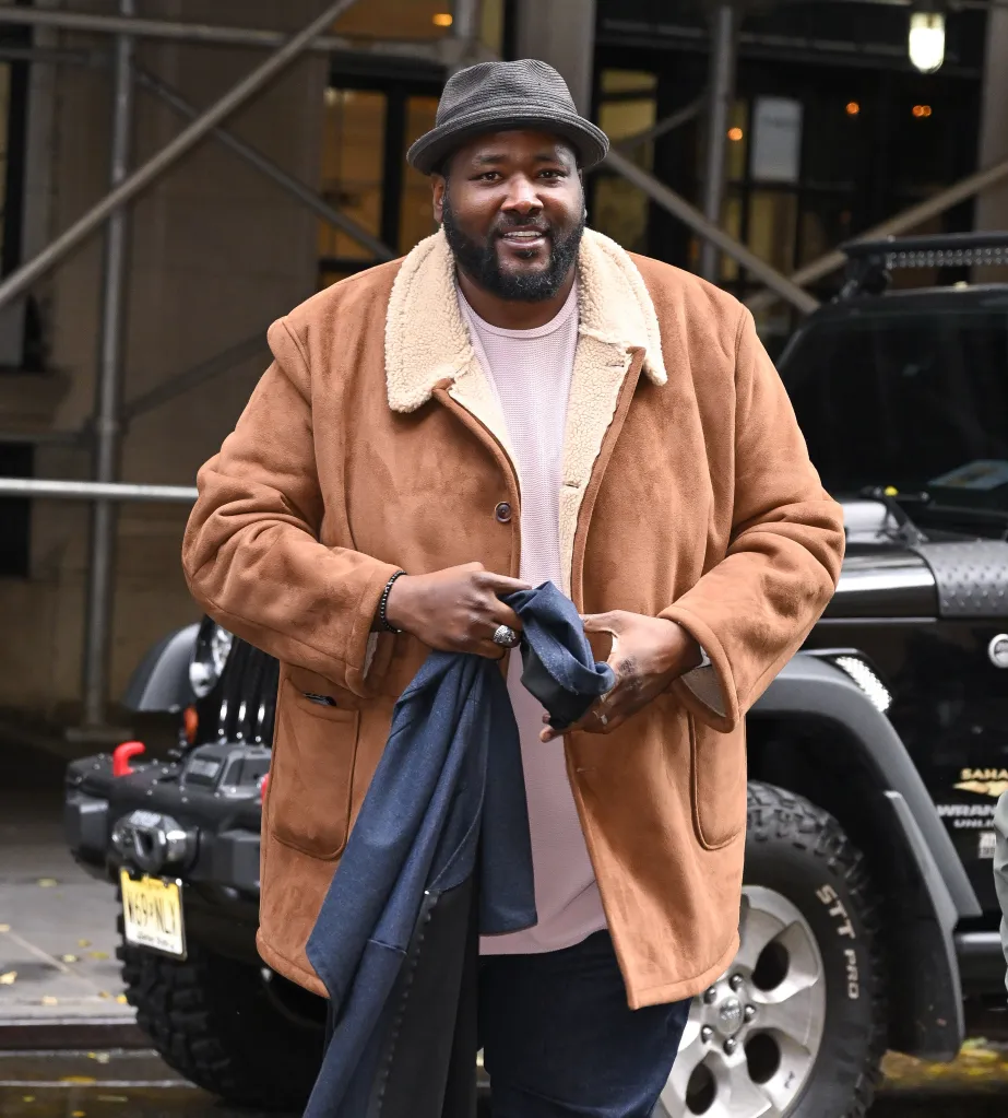 Quinton Aaron arrives to ABC Studios on the Upper West Side on December 04, 2023 in New York City. 