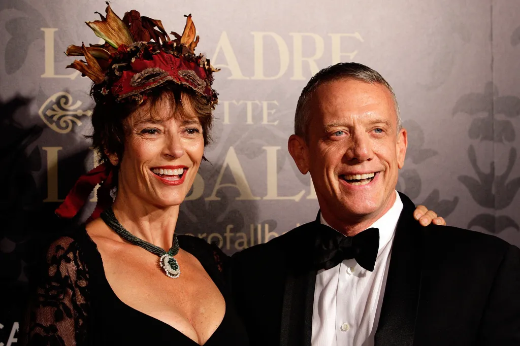 Rachel Ward and Simon Burke attend the YMCA Mother of All Balls at Town Hall on May 24, 2014.