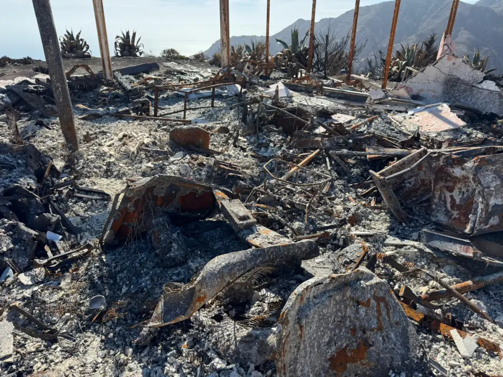 The remains of the Rory and Shelley Sykes home after the Palisades fire.