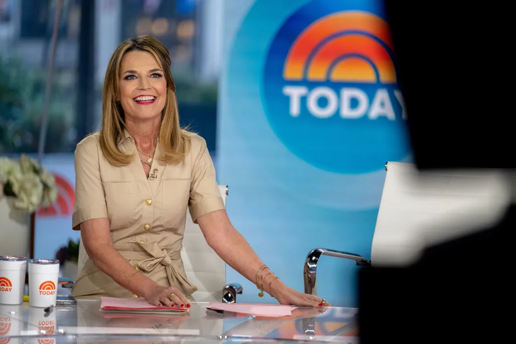 Savannah Guthrie seated at the 
