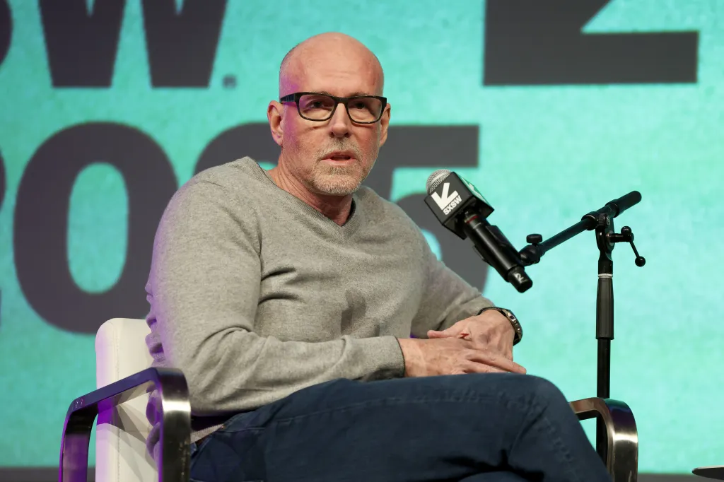 Scott Galloway speaking at the Prof G Markets live podcast at SXSW.