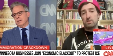 Jake Tapper exasperated as store owner refuses to back off ICE ‘concentration camp’ claim