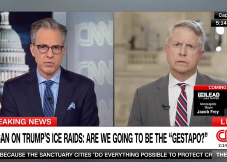 ‘Collateral damage?’ Jake Tapper floored by Senate Republican’s remark about ICE killing