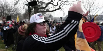 ‘Diseased animal!’ Pardoned J6 rioters cuss and jeer at Capitol police during march