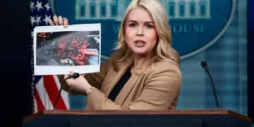 ‘Save us the outrage, sweetie’: Karoline Leavitt mocked after pearl-clutching moment