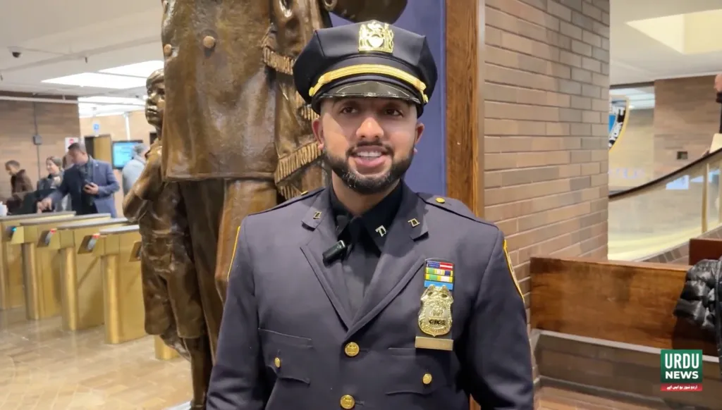 Sergeant Talha Ahmad in his NYPD uniform.