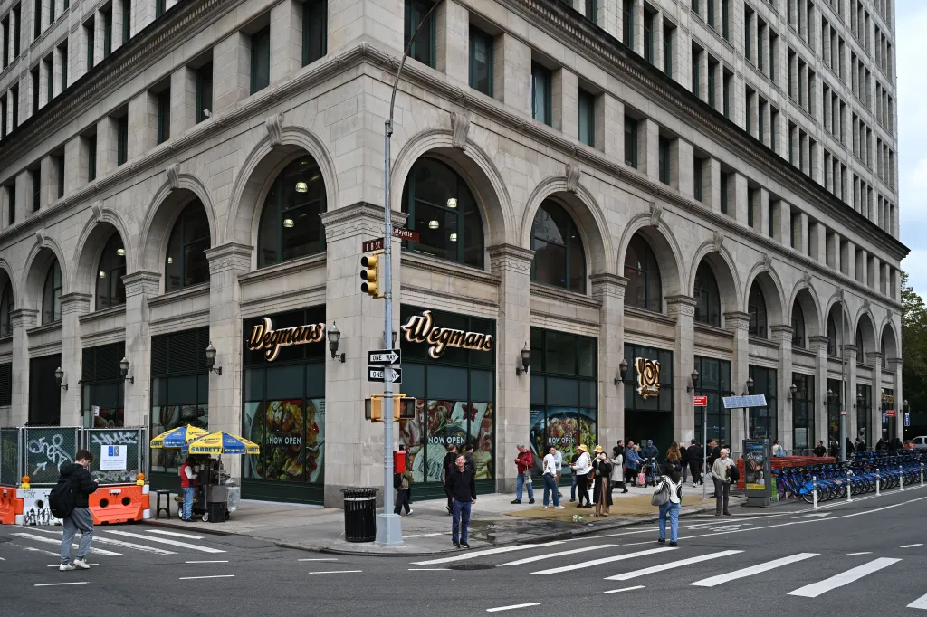 Wegman's grocery store at the corner of East 8th Street and Lafayette in New York City.