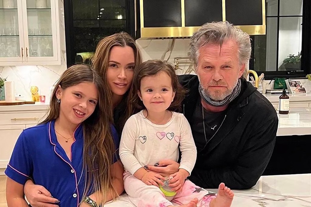 Teddi Mellencamp, her daughters Slate and Dove Arroyave, and her father John Mellencamp.