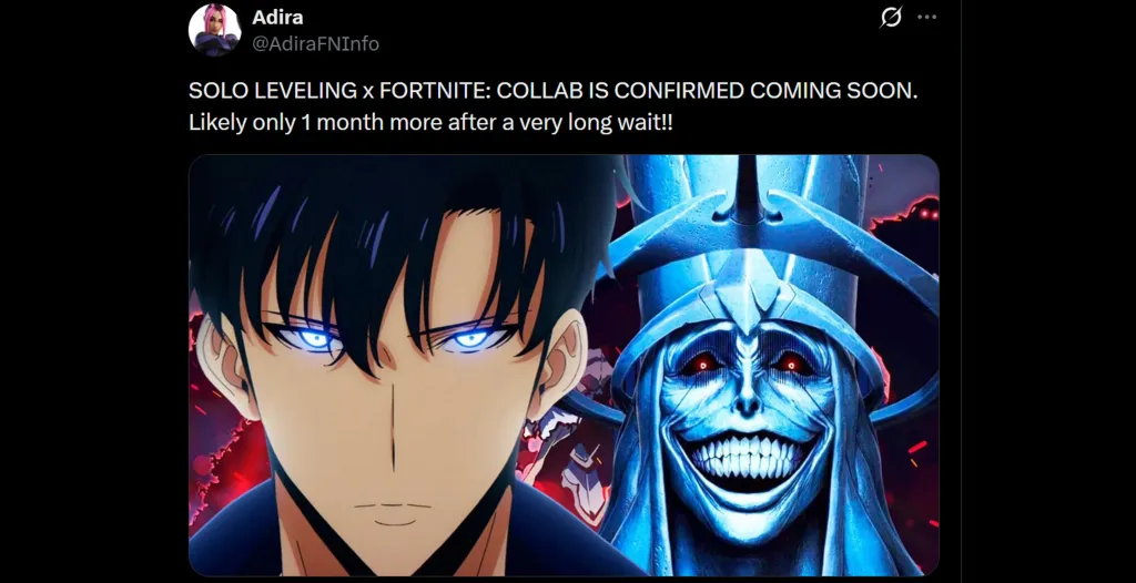 Solo Leveling Fortnite Leak