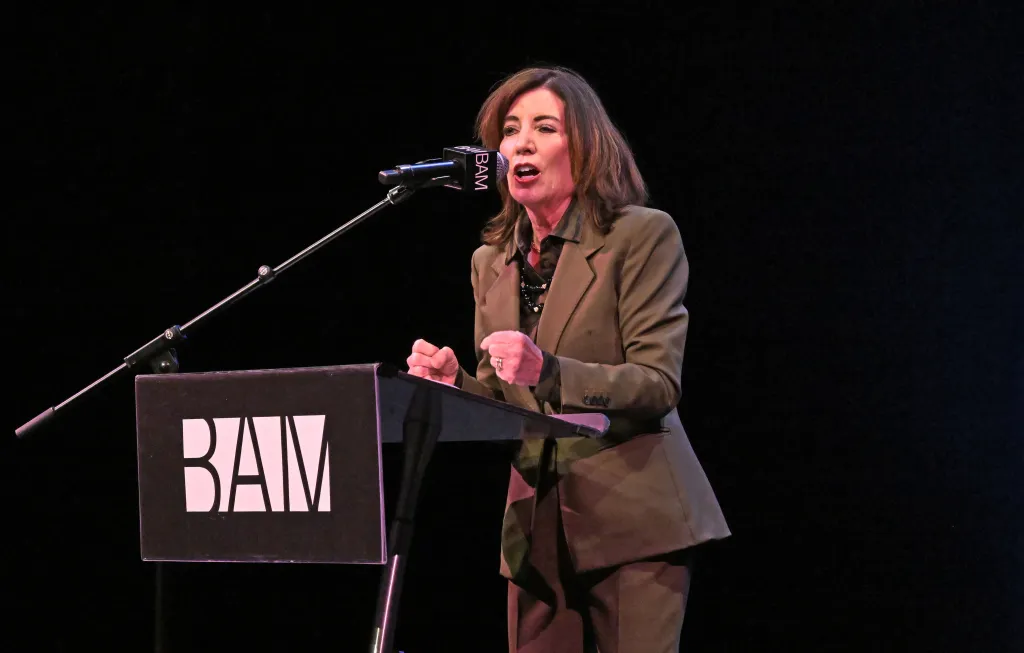Kathy Hochul speaks at the Martin Luther King, Jr. celebration.