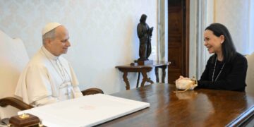 Venezuelan opposition leader meets with Pope Leo before Trump visit