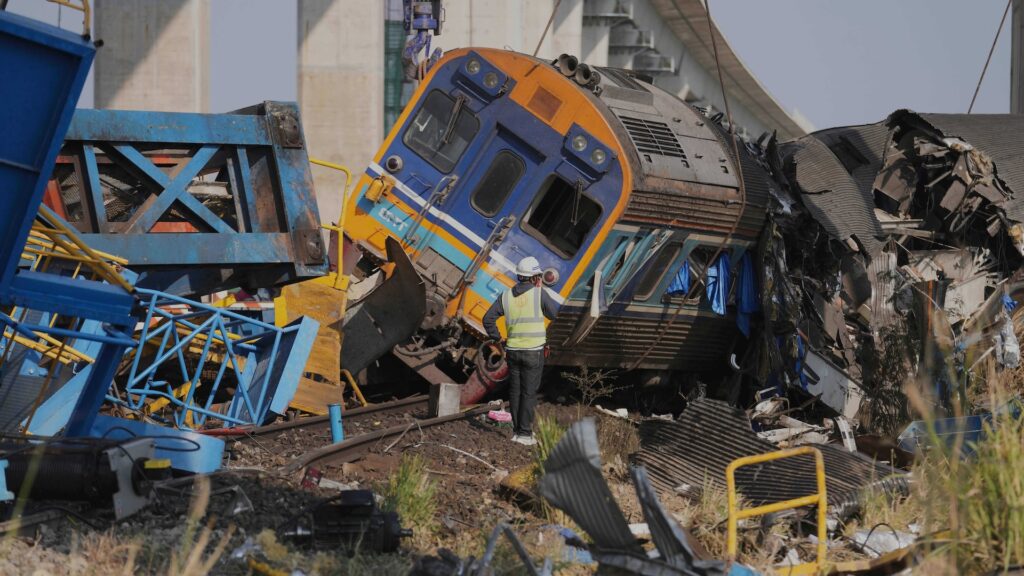 Many dead after crane collapses onto high-speed passenger train in Thailand