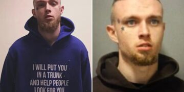 Texas fugitive wears ‘I will put you in the trunk’ sweatshirt as he’s arrested in connection with woman’s ‘suspicious’ death