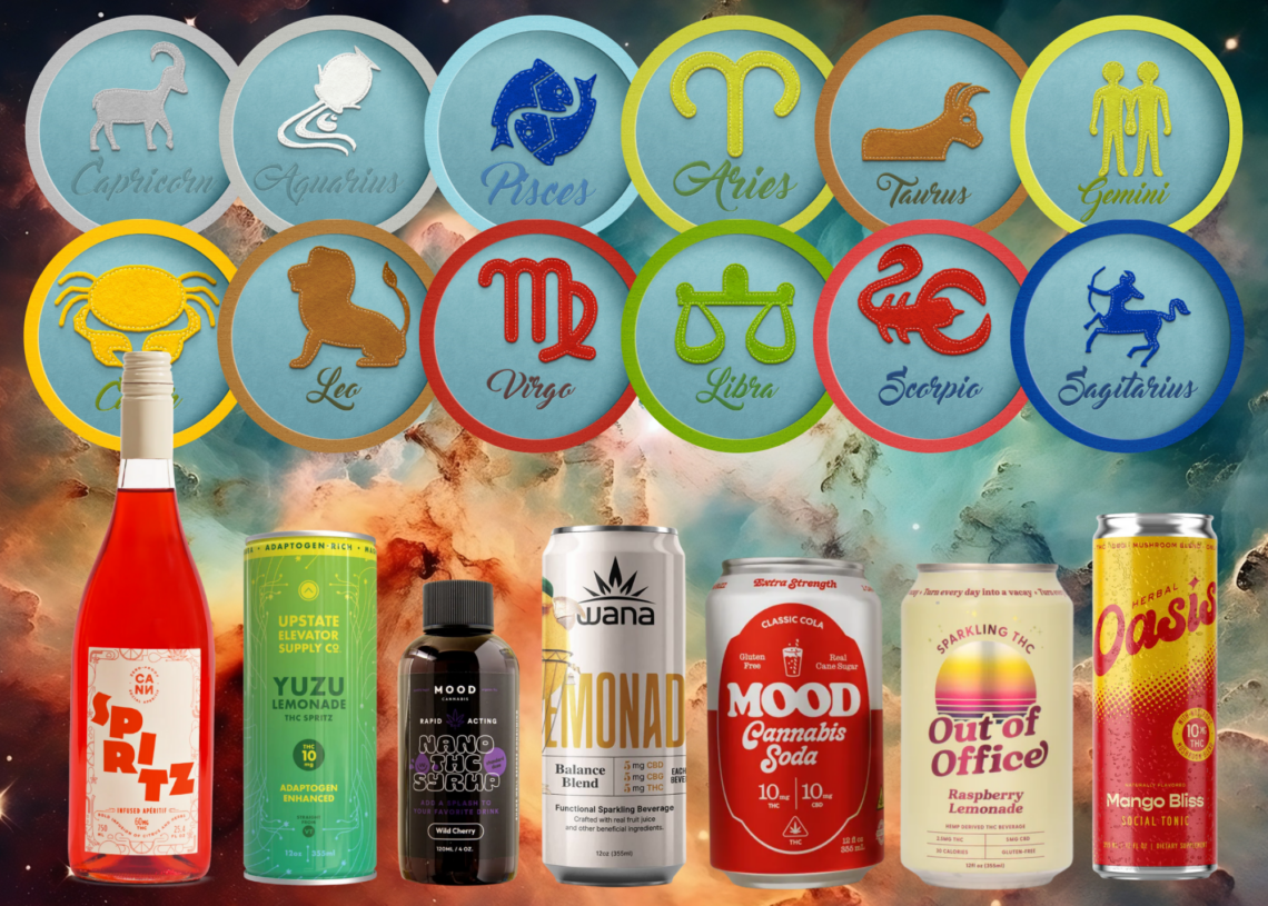 We Picked a THC Drink for Every Zodiac Sign—Which One Is Yours?