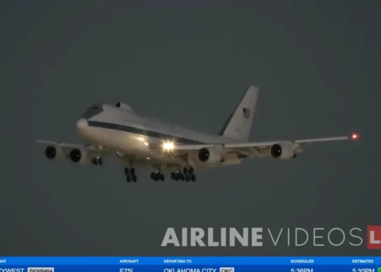 ‘Very rare’: Hegseth landing at LAX in Trump’s ‘Doomsday plane’ sets off firestorm online