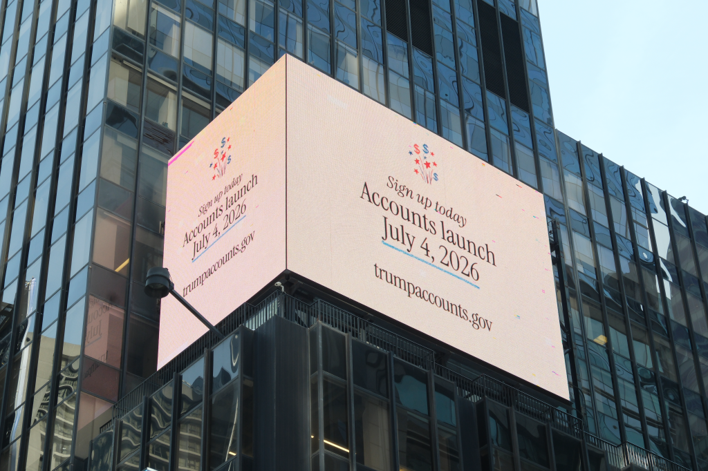 A billboard in Times Square advertising