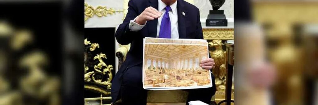 Trump apologizes to oil titans for not having a posh ballroom to host them