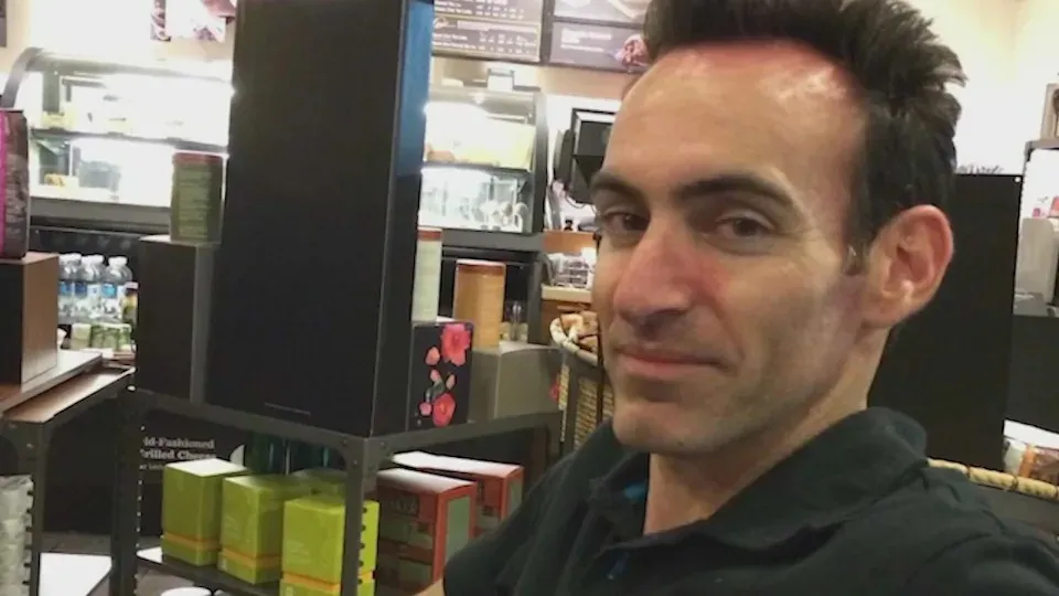 Emilio Ghanem, the missing former member of a cult-like religious organization, last seen alive at a Starbucks.