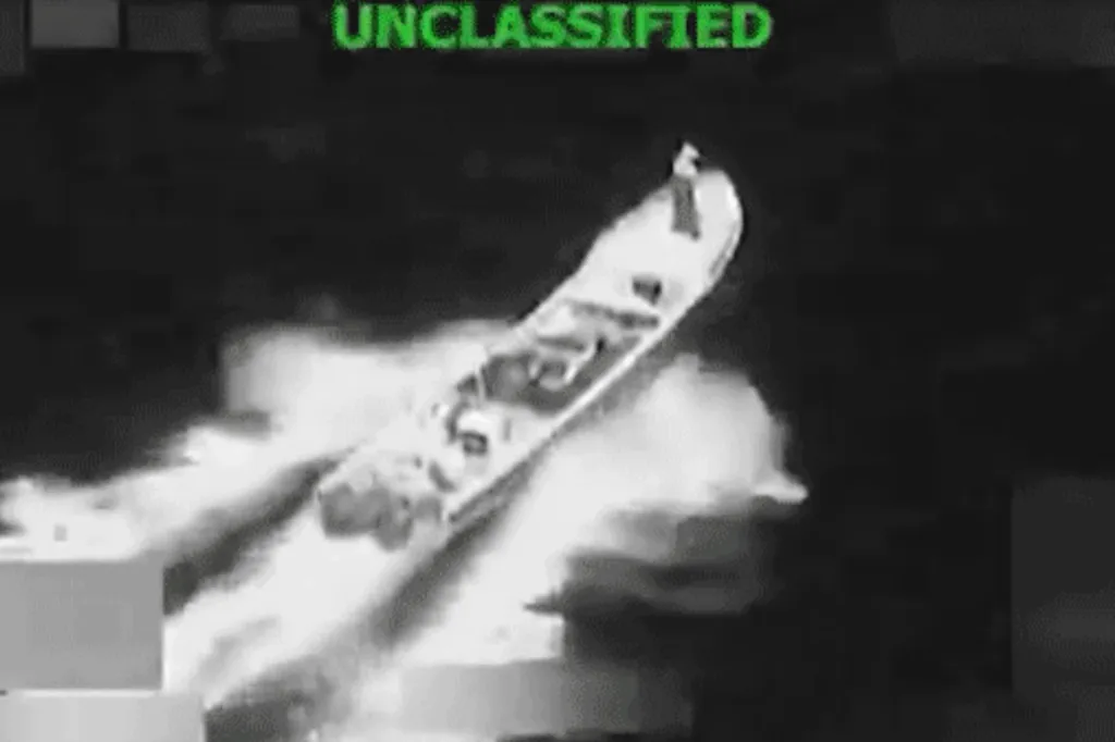 USSOUTHCOM intelligence confirmed the vessel was transiting along known narco-trafficking routes in the Eastern Pacific and was engaged in trafficking operations. 
