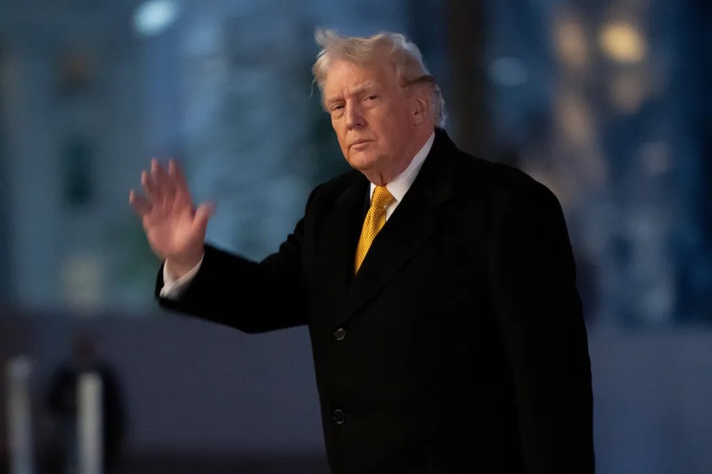 U.S. President Donald Trump walks to the White House.