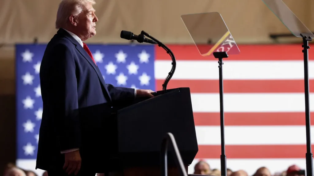 Rambling Trump claims electric vehicles ‘make the environment dirtier’