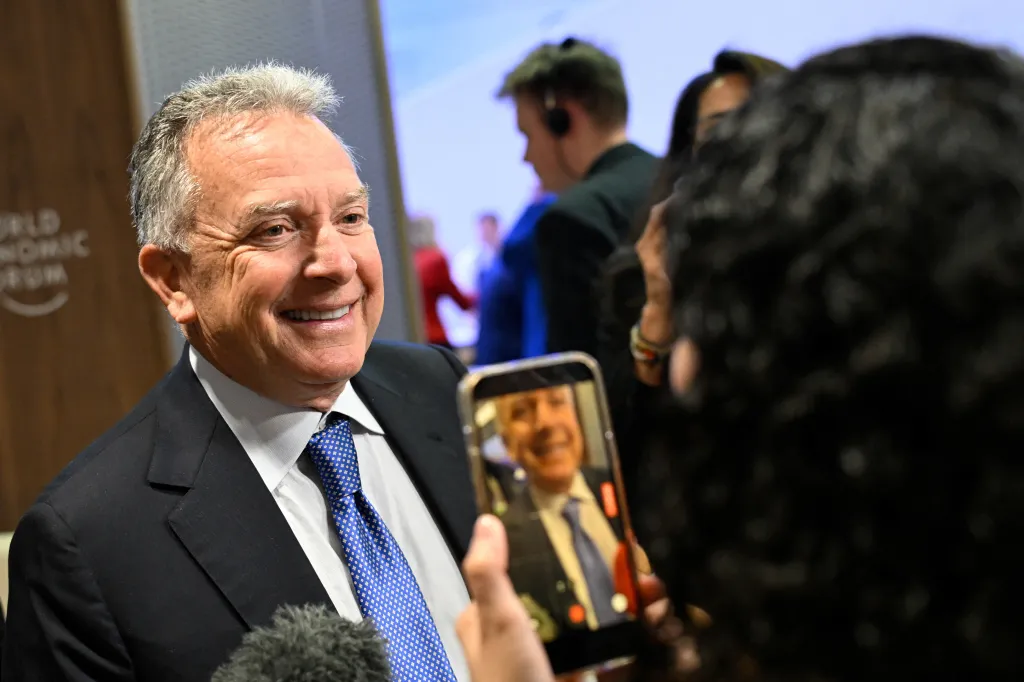 U.S. Special Envoy Steve Witkoff walks past members of the media as he attends the 56th annual World Economic Forum (WEF) meeting in Davos, Switzerland, January 22, 2026.