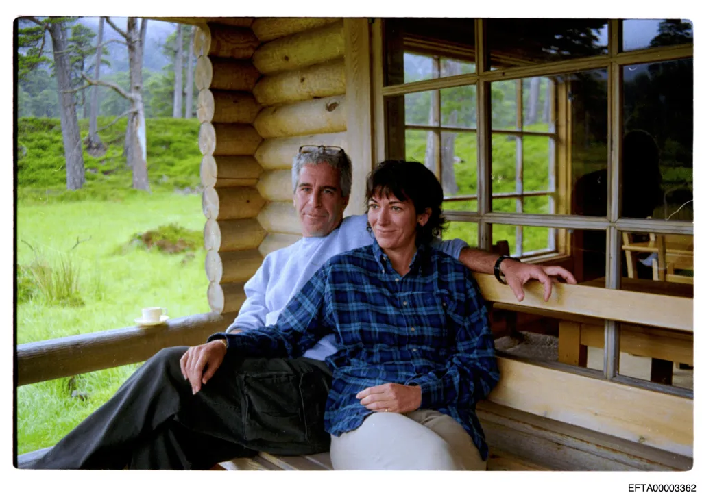 Jeffrey Epstein and Ghislaine Maxwell in an undated photo released by the US Department of Justice. 