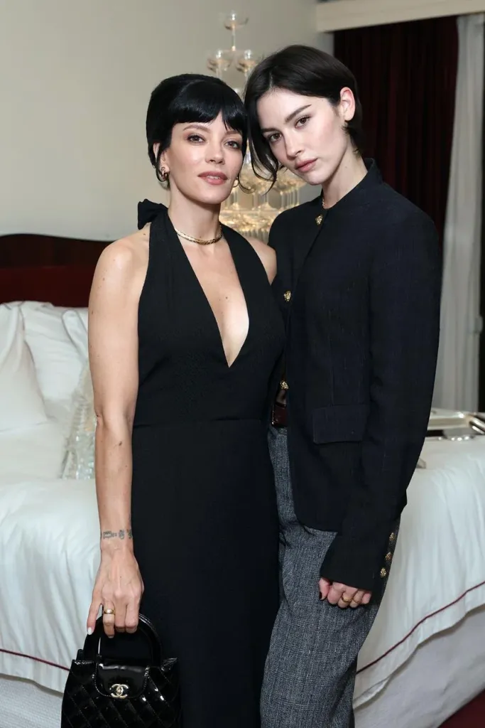 Lily Allen and Gracie Abrams attend a Chanel dinner to celebrate Coco Crush at Chateau Marmont on Jan. 7, 2026 in Los Angeles, California. Source: Getty