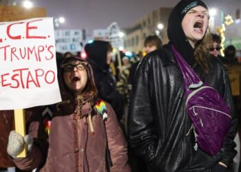 Protesters vent outrage over the immigration enforcement shootings in Minneapolis and Portland