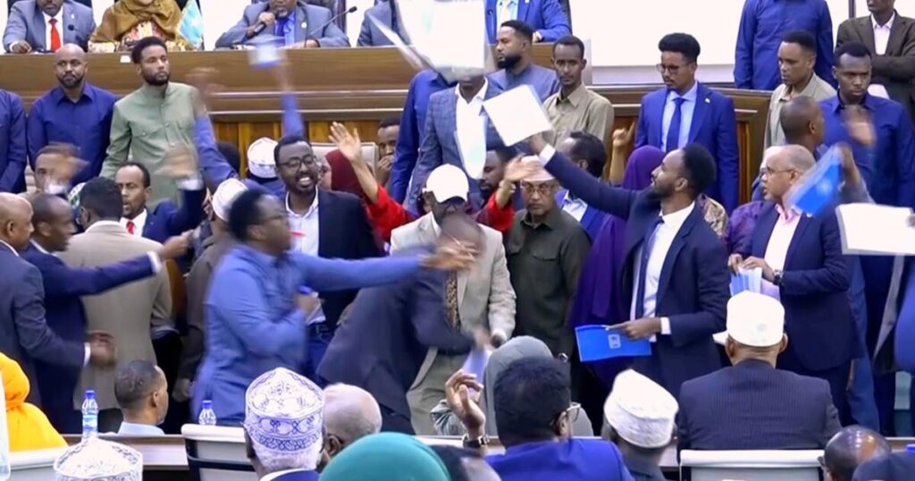 Chaos erupts in Somalia’s parliament over proposed constitutional amendments