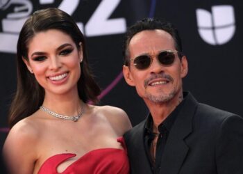 Marc Anthony and Nadia Ferreira toast three years of marriage with some baby news