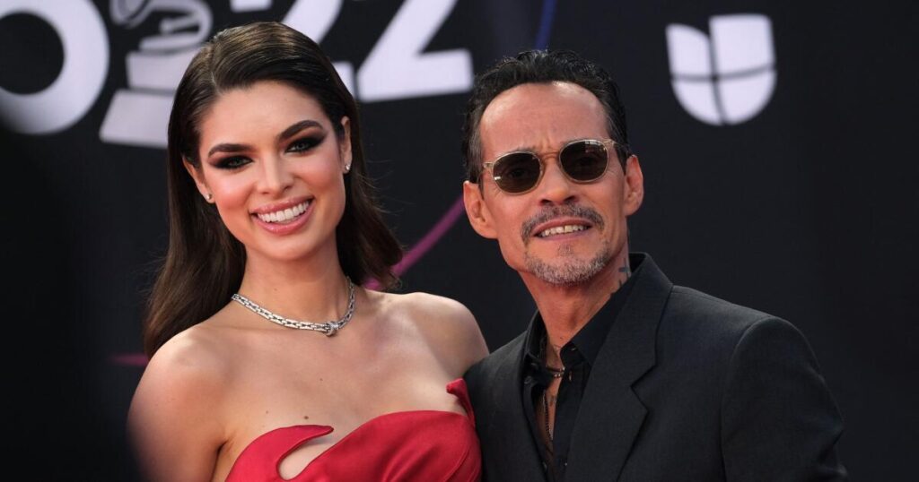 Marc Anthony and Nadia Ferreira toast three years of marriage with some baby news