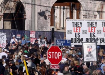 Survivors in Palisades and Altadena mark anniversary of deadly fires with anger and mourning