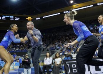 Jordan Chiles records her first perfect 10 in vault, leads UCLA to win over Nebraska
