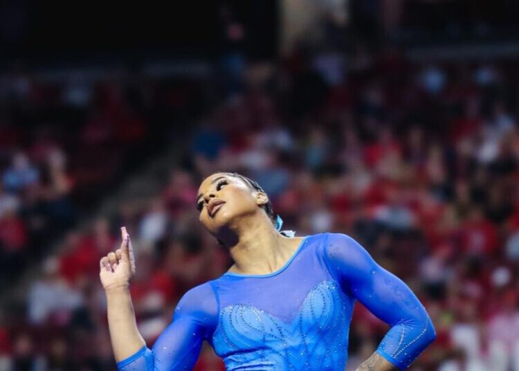 Jordan Chiles shines but UCLA finishes third in competitive Collegiate Quad meet