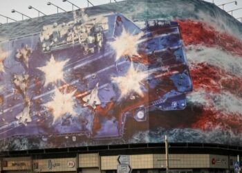 Iran unveils mural warning of retaliation if U.S. conducts a military strike