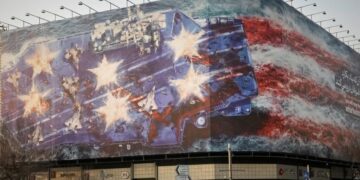 Iran unveils mural warning of retaliation if U.S. conducts a military strike
