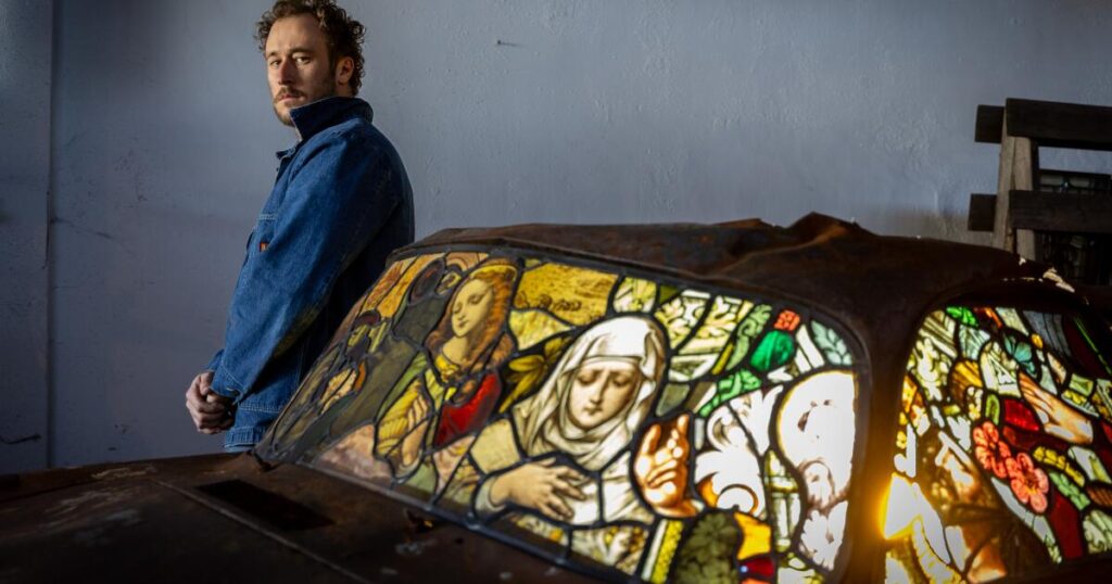 This artist turned burned Porsches from the L.A. fires into symbols of hope