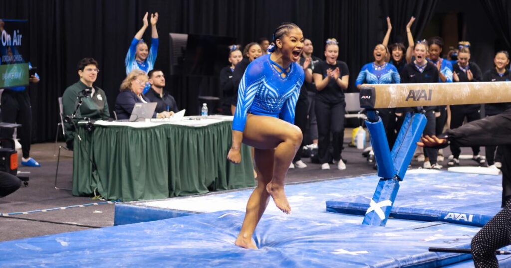 Jordan Chiles achieves another perfect 10 to lead UCLA past Washington