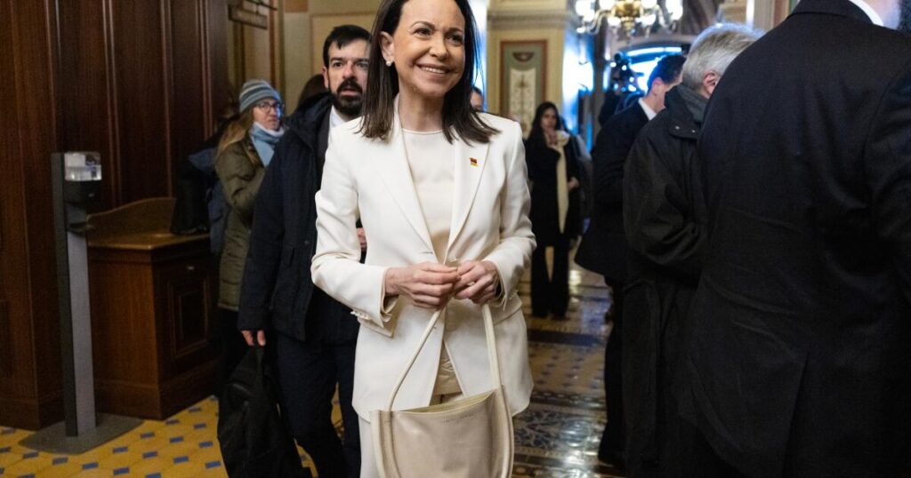 Venezuela opposition leader Machado says she ‘presented’ her Nobel Peace Prize to Trump