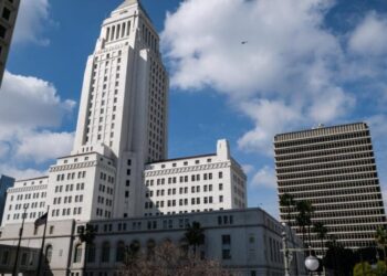 L.A. City Hall rotunda, windows, menorah display damaged in New Year’s Day break-in