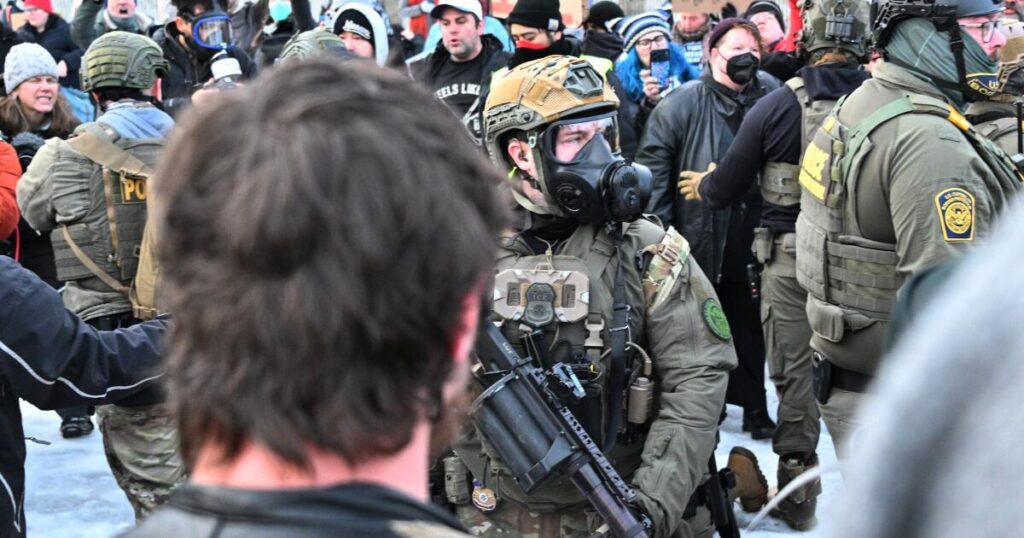 Minneapolis protesters vent their outrage after an ICE officer kills a woman