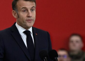 France’s Macron laughs off ‘harmless’ eye condition as he addresses troops