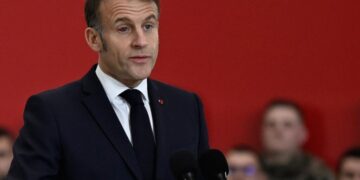 France’s Macron laughs off ‘harmless’ eye condition as he addresses troops