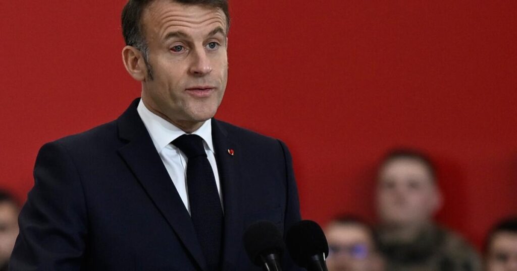 France’s Macron laughs off ‘harmless’ eye condition as he addresses troops