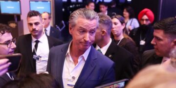 Newsom, on world stage, accuses Trump of trying to suppress dissent